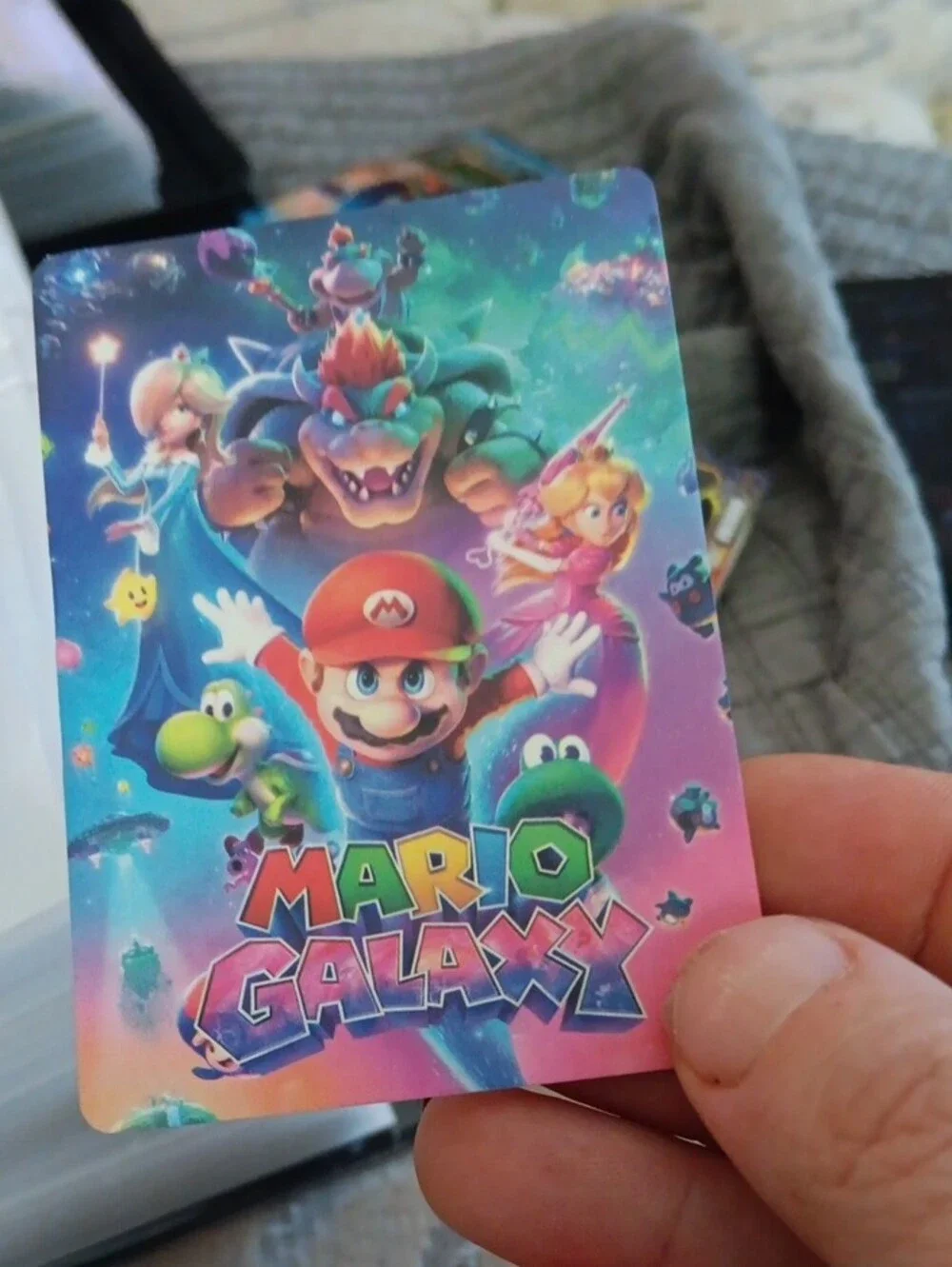 Nintendo Wario Trading Card - Yellow, Purple, Pink